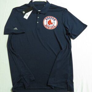 New XL RED SOX Navy ADIDAS Men's db #186T Golf Polo Shirt